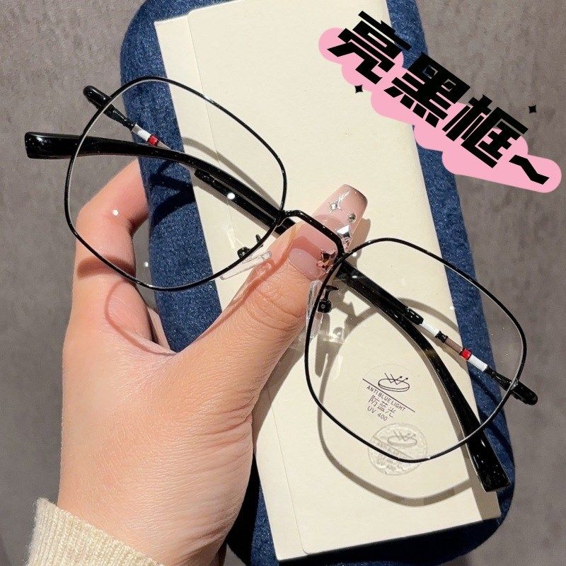 31257新款多边形光学眼镜架女超轻防蓝光平光镜男可配近视