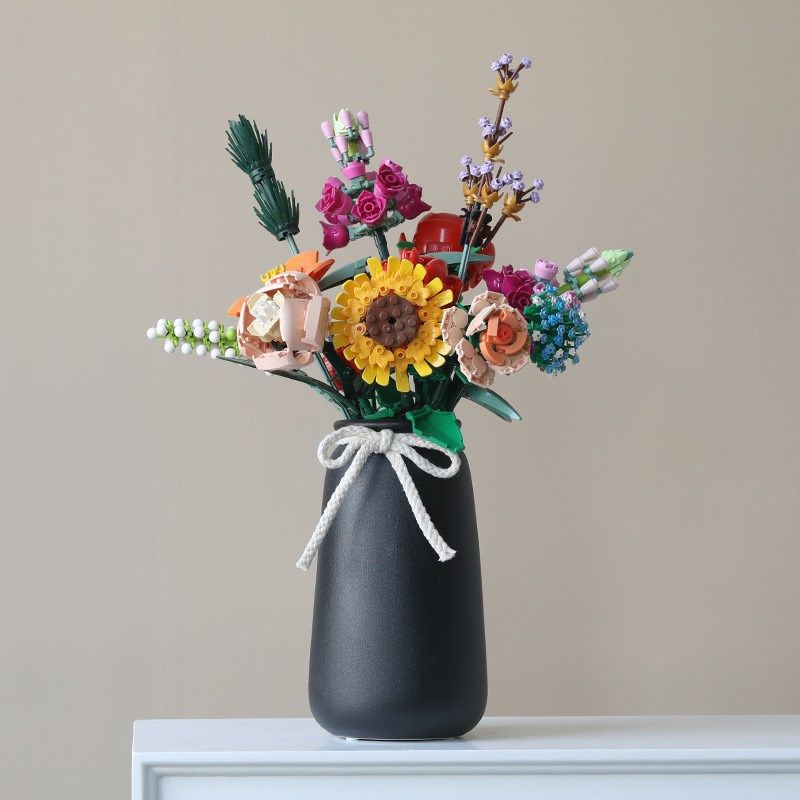 陶瓷花瓶水养鲜花客厅插花摆件餐桌电视柜装饰文艺蝴蝶结简约,特色手工艺,其他特色工艺品,淘宝优惠券,粉丝福利购,淘宝优惠卷
