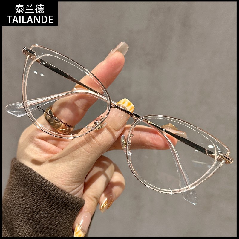 31260超轻复古猫眼型眼镜架近视女大脸显瘦神器眼镜框
