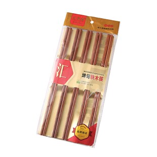 汇隆鑫双装坤甸铁木筷子家用耐高温防滑套装酒店餐厅筷