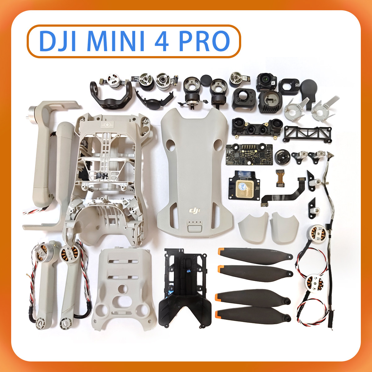 适用于DJI大疆MINI4 PRO机身配件 左右前后机臂GPS排线转轴外壳