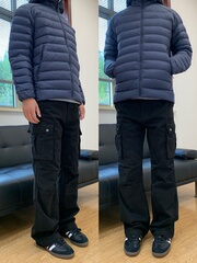 07QWER 秋冬痞帅个性工装裤直筒微喇小A纯棉裤子简约显瘦美式潮女