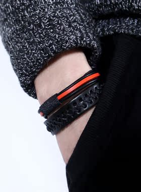 韩版真皮多层时尚风百搭复古手链