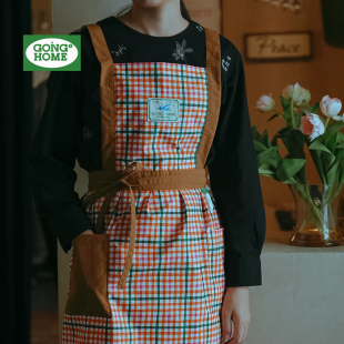 厨房围裙高级感年轻款 可擦手质量好 做饭 可调节肩带防泼水 新款