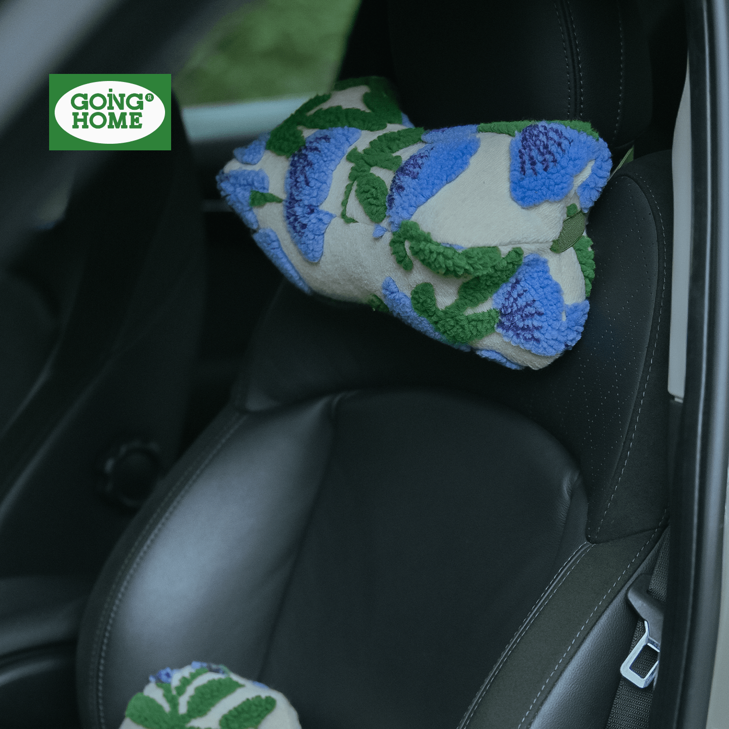 汽车头枕护颈枕车内靠枕2025新款高颜值布艺透气头枕靠枕套装