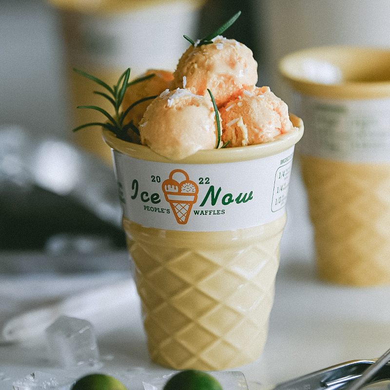 创意陶瓷甜筒冰淇淋小杯子牛奶杯