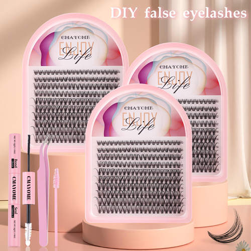 D-curve fake eyelashes 10-18mm DIY segmented design假睫毛