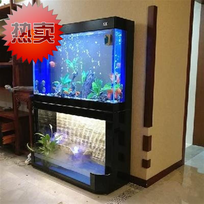 鱼缸客厅家用中型1.2米屏风玄关大型◆新款◆生态水族箱底滤龙鱼