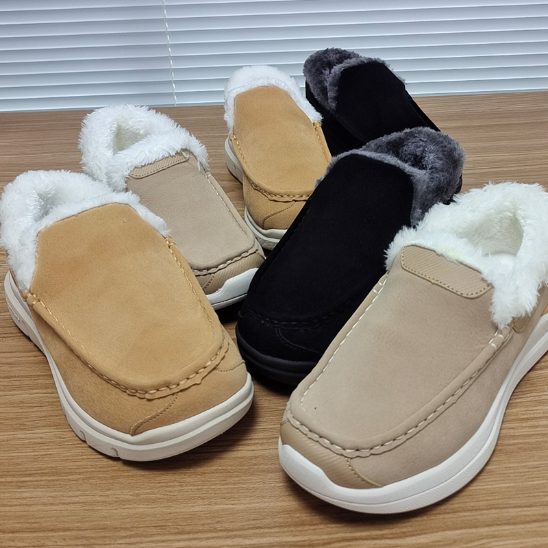 外原~宽胖脚福音~加宽版一脚套懒人鞋加毛保暖冬款休闲鞋情侣鞋