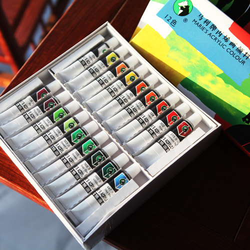 马利牌丙烯颜料套装工艺品手绘