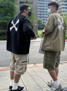 WTAPS SCOUT LS NYCO TUSSAH无领骨头长袖衬衫男日系Cityboy 22AW