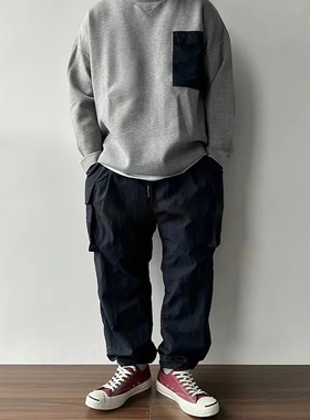 SFC 6pocket PANTS 日系尼龙防水宽松锥形抽绳机能休闲冲锋裤23SS