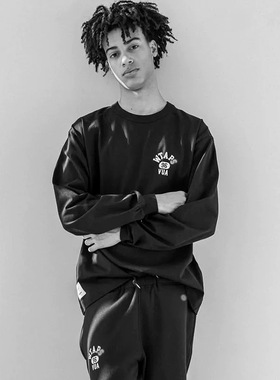 日系WTAPS×CHAMPIO ACADEMY LS联名重磅宽松印花长袖情侣T恤25AW