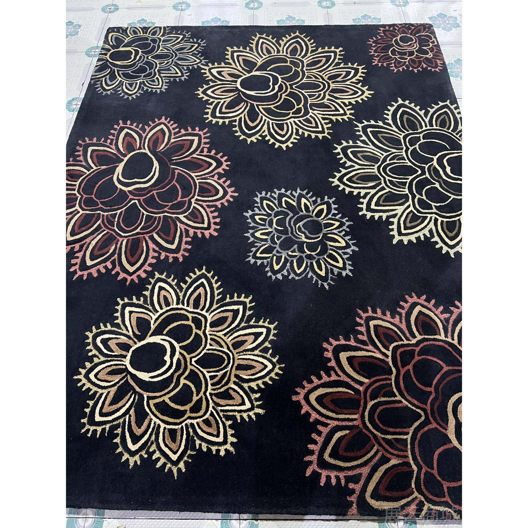 高档270*210出口奢外贸清微瑕羊毛手工地毯厚家用客厅美古式复轻