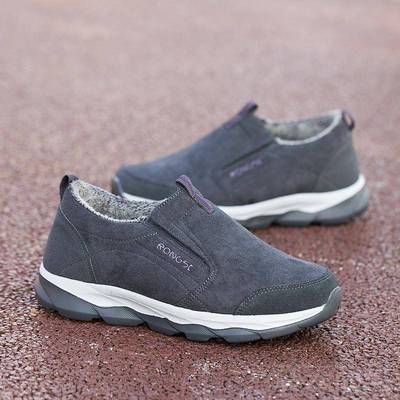 高档季防水透老气爸秋爸鞋中老年健鞋防滑软底运动休闲步一脚蹬男