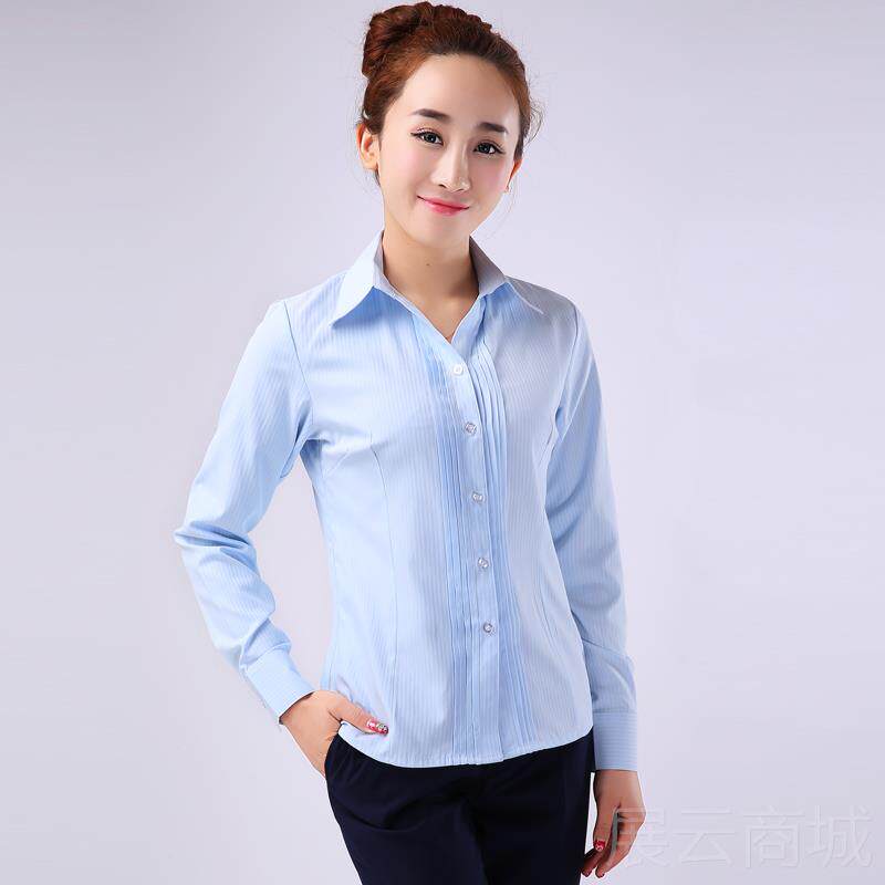 高档鸥中国移夏动工作服女袖衬衫装 移动公爵司营业厅制服短半袖