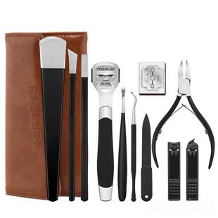 高档扬州修家脚死刀11件去老茧修脚刨不锈指甲剪鹰嘴皮钳用钢修脚