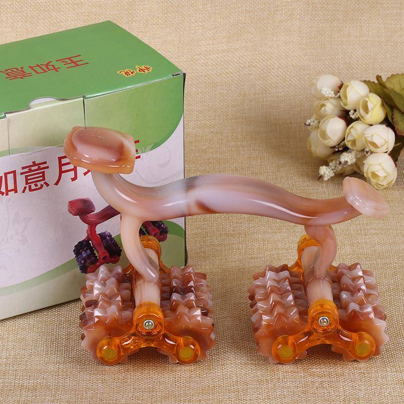 高档月球滚按轮摩器 家车用腰腿背部多功能手按动经络摩刷刮痧仪
