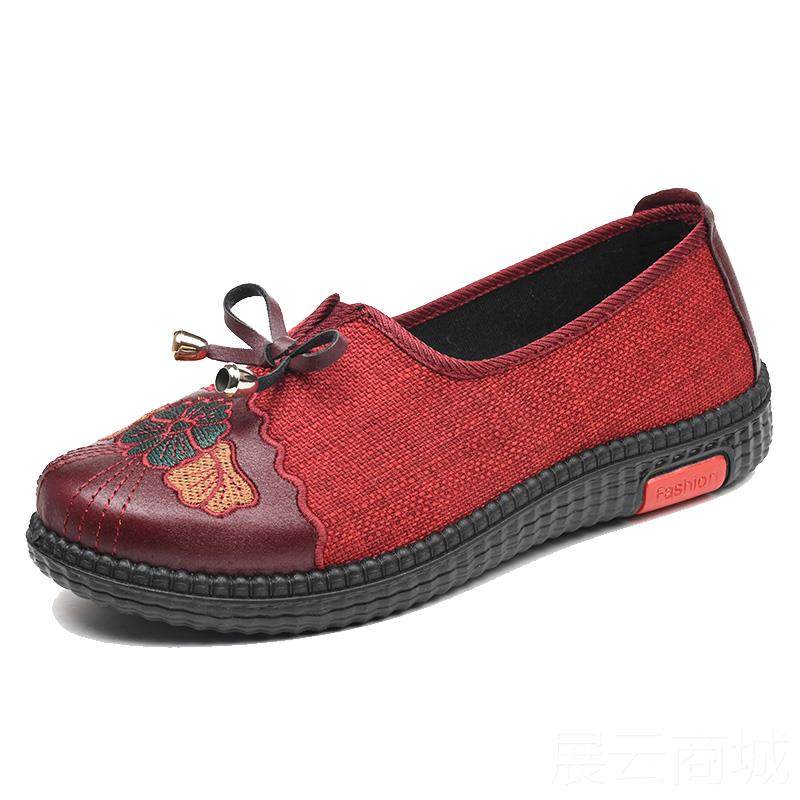 高档老京布鞋防滑软底奶奶一脚蹬老太太女鞋新北款老年人妈妈闰月,女鞋,浅口单鞋,淘宝优惠券,粉丝福利购,淘宝优惠卷