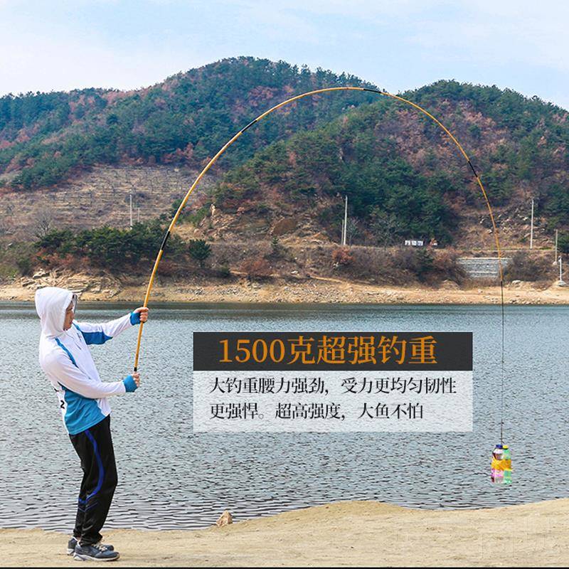 高档竹隐鱼手竿钓鱼竿鲫竿竿超轻超细并继竿插节手3.3鱼/3杆.9/4.