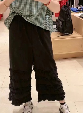 日单新款 A社纯元 可爱花边 俏皮休闲百搭 蛋糕裤