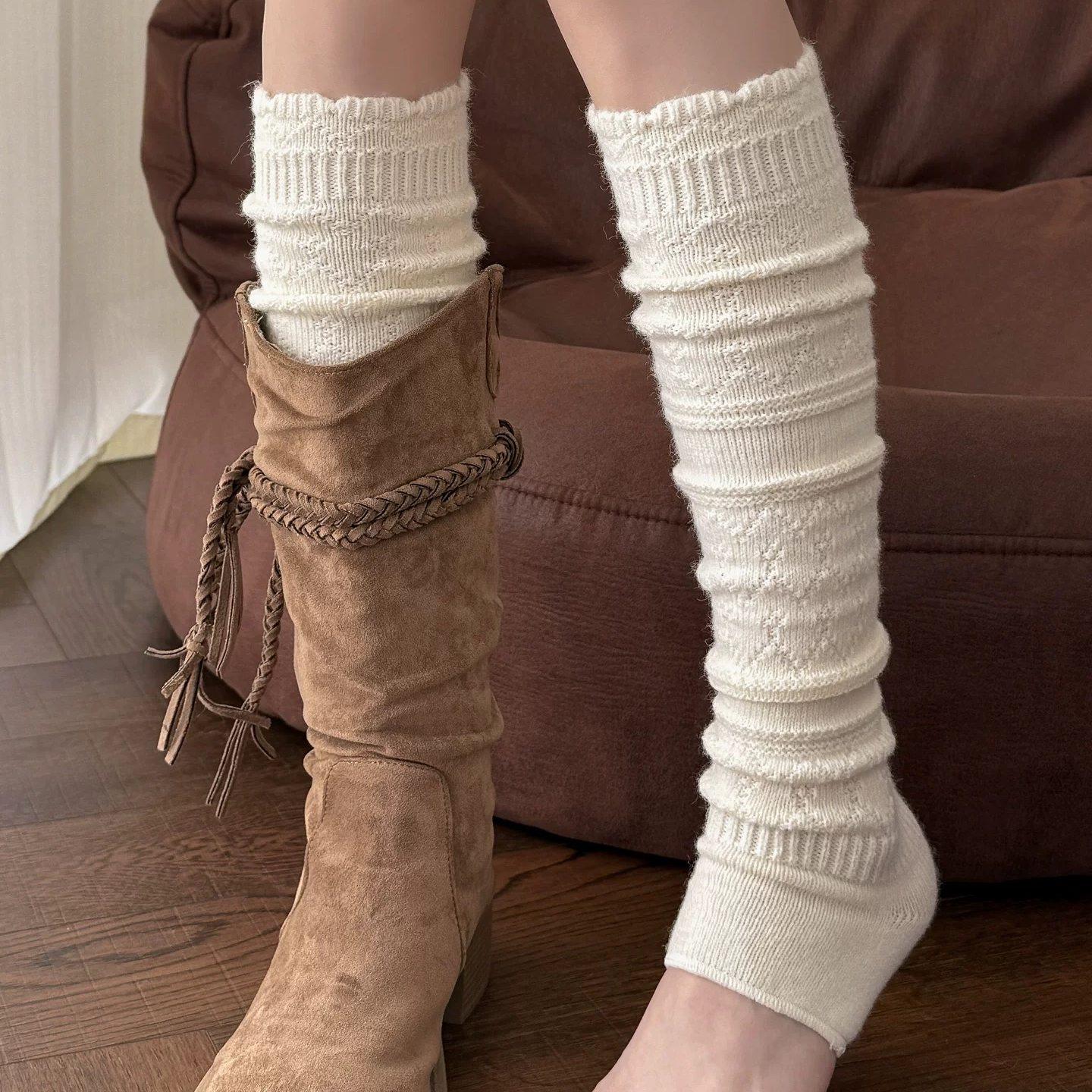 羊毛堆堆小腿袜袜套女配靴子秋冬加厚保暖腿套花边灰色踩脚长筒袜,女士内衣/男士内衣/家居服,中筒袜,淘宝优惠券,粉丝福利购,淘宝优惠卷