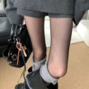 黑色菱格丝袜女秋冬季超薄0d高透打底裤防勾丝灰丝配光腿神器