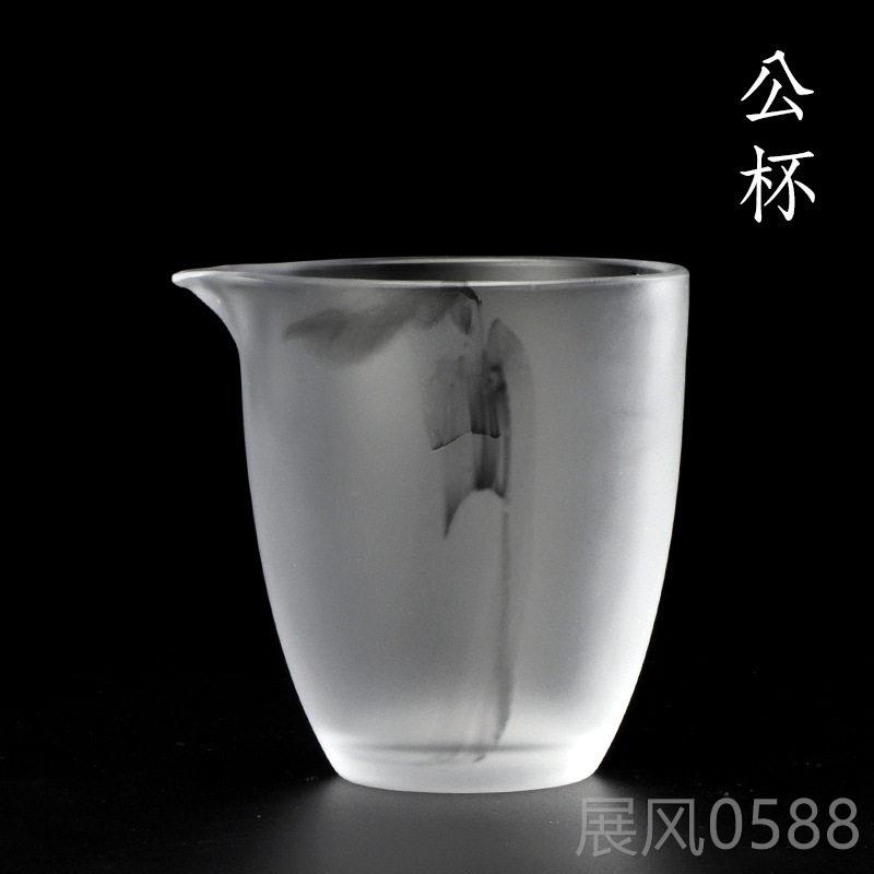 高档茶具玻套古装墨色璃古典茶杯茶夫茶套装功礼盒墨色典有盖碗男图片