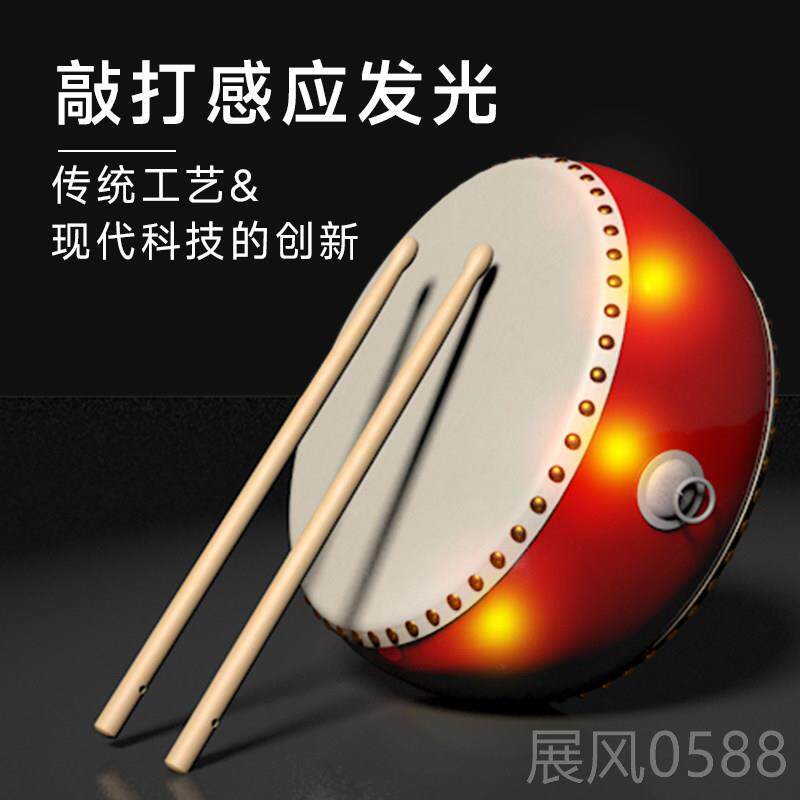 高档儿童玩具牛皮小鼓幼儿小园学生鼓早教手拍打锣鼓打击乐器表演