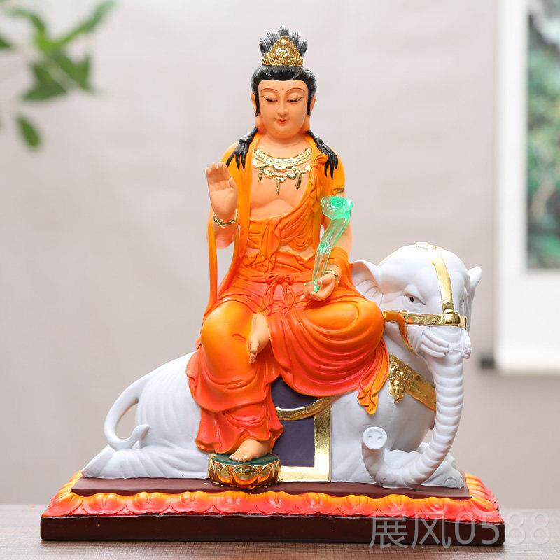 高档树脂文殊普贤文佛菩件萨佛像摆华严三圣居家供奉殊像普贤神像