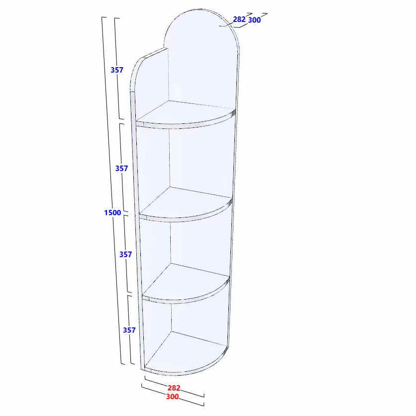 E0级实木生态板转角柜置物架边柜三角拐角柜落地柜墙角扇形18mm