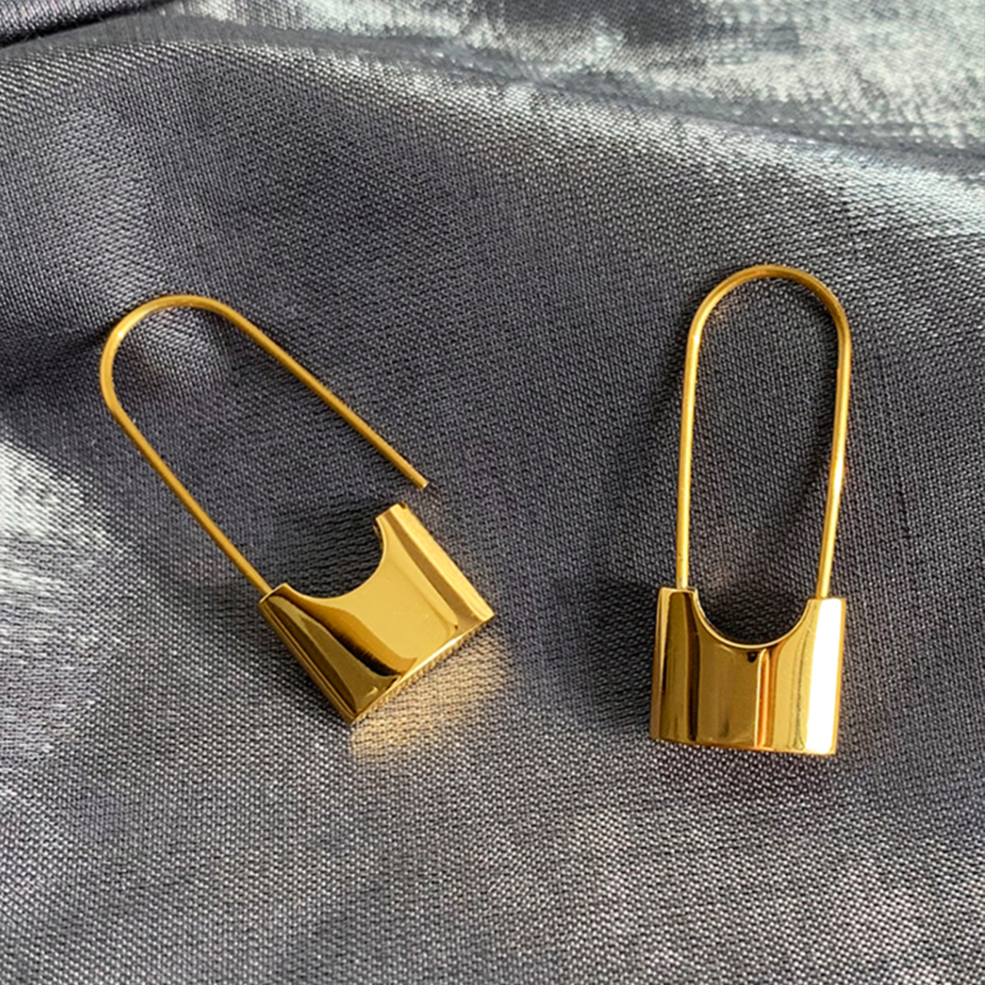 独特好看锁头耳坠耳环女