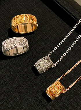 藤格纹项链萎格戒指雕花大牌