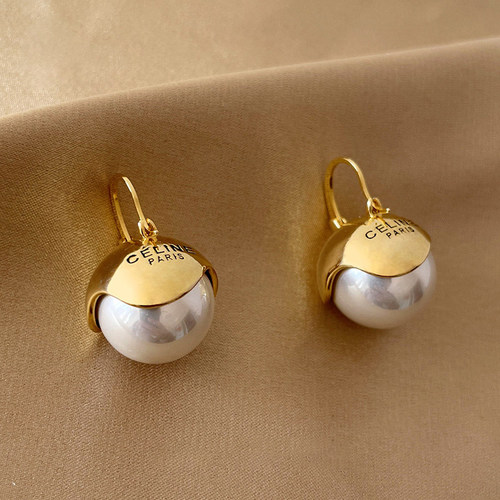 复古耳环女珍珠耳饰轻奢