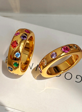 GD权志龙同款彩色钻石戒指女