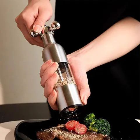 黑胡椒不锈钢胡椒磨研磨器花椒磨厨房手摇龙头盐磨304调料