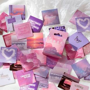 Box Purple Series Decorati 45Pcs Stickers Aesthetic