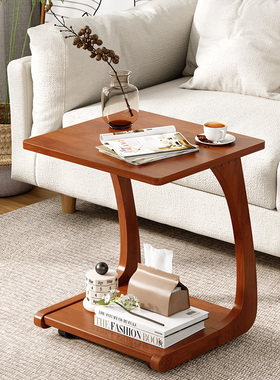 沙发边几客厅家用边桌侧边柜小户型可移动茶几小桌子床头置物架子