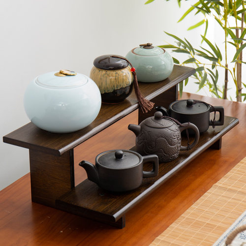 桌面茶杯茶壶茶宠摆件收纳置物架