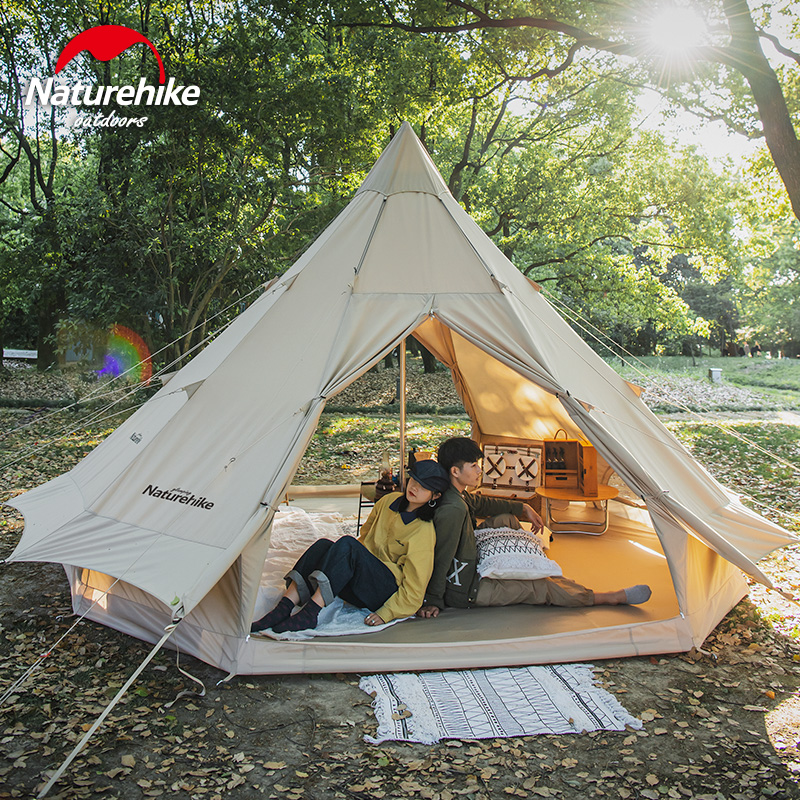 Naturehike挪客Glamping印第安户外大型多人野露营棉布金字塔帐篷 户外/登山/野营/旅行用品 露营/旅游/登山帐篷 原图主图