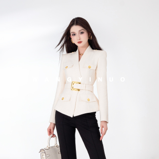 时尚 MD依诺 新款 2025秋季 重工设计感名媛精致西服外套 留洋千金