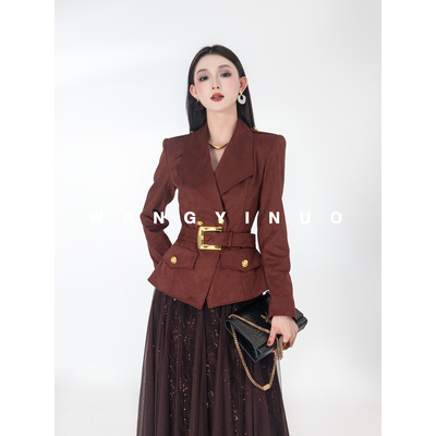 MD依诺【温柔情书】2025秋季显瘦气质百搭修身复古名媛简约短外套