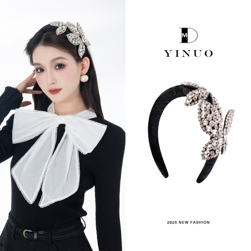 MD·依诺【单品推荐】2025百搭气质经典手工花卉设计简约甜美发箍