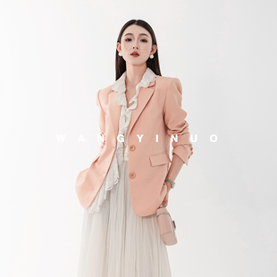 主角风采 长袖 2026春季 轻奢设计师显瘦质感西装 外套 新款 MD依诺