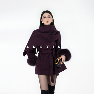 休闲时尚 MD依诺 款 2025冬季 系带保暖气质轻奢羊毛外套 色调焦点