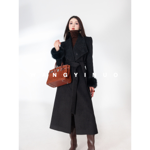 时尚 MD依诺 款 2025冬季 百搭名媛羊毛加棉收腰大衣外套 视觉赢家