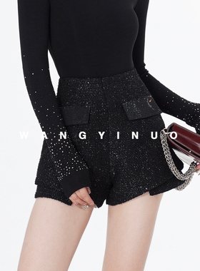 MD依诺【纽约画报】2025秋冬新款显瘦气质洋气高腰百搭短裤裤子