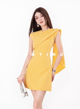 MD依诺【一笑嫣然】2025夏季后妈裙百搭茶歇风气质减龄百搭连衣裙