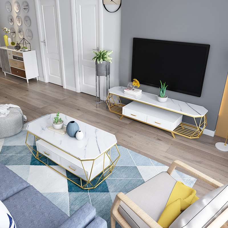 簡約現代客廳茶幾電視櫃組合小戶型方形鋼化玻璃茶幾輕奢ins創意在類目 住宅傢俱, 幾類, 茶几中 - 來自Buy2taobao.com提供專業的淘寶代購服務