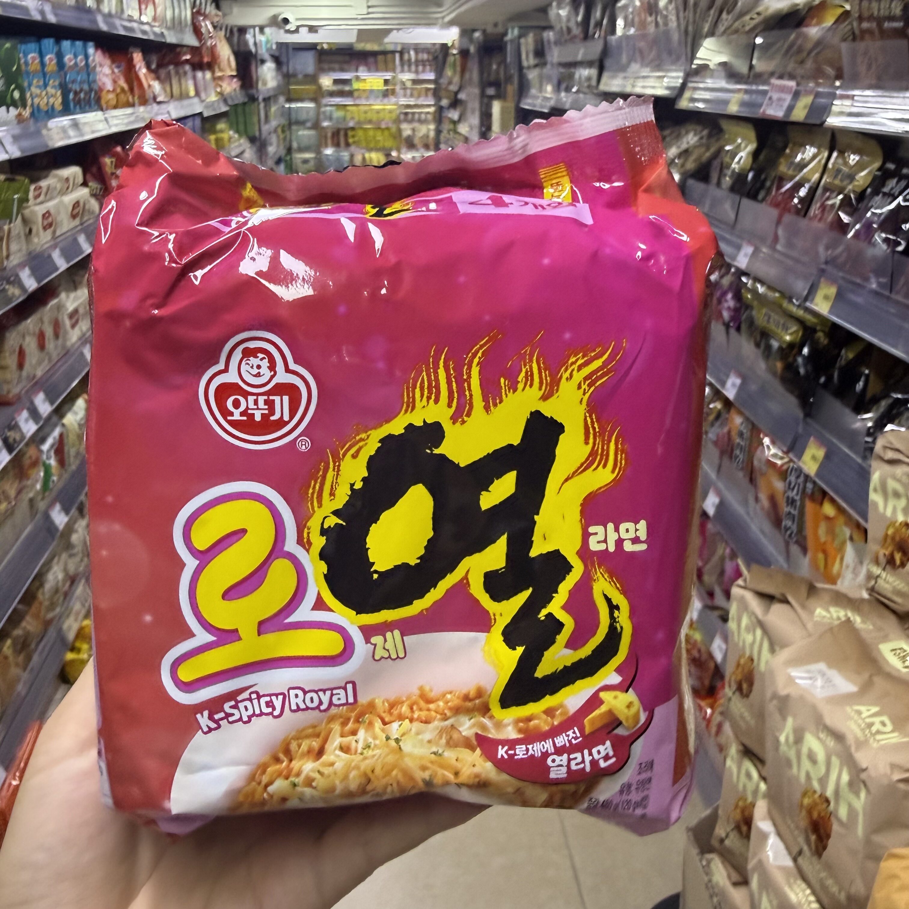 香港代购韩国不倒翁原装进口玫瑰芝士酱味拉面韩式速食泡面方便面